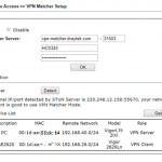 VPN Matcher Setup